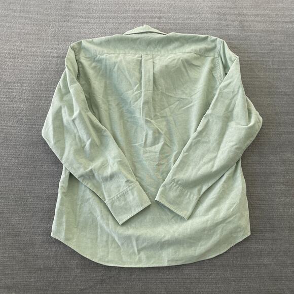 VTG 90s J. Crew Oarsman Logo Mint Green Oxford Cloth Cotton Button Down Shirt M - Picture 2 of 7
